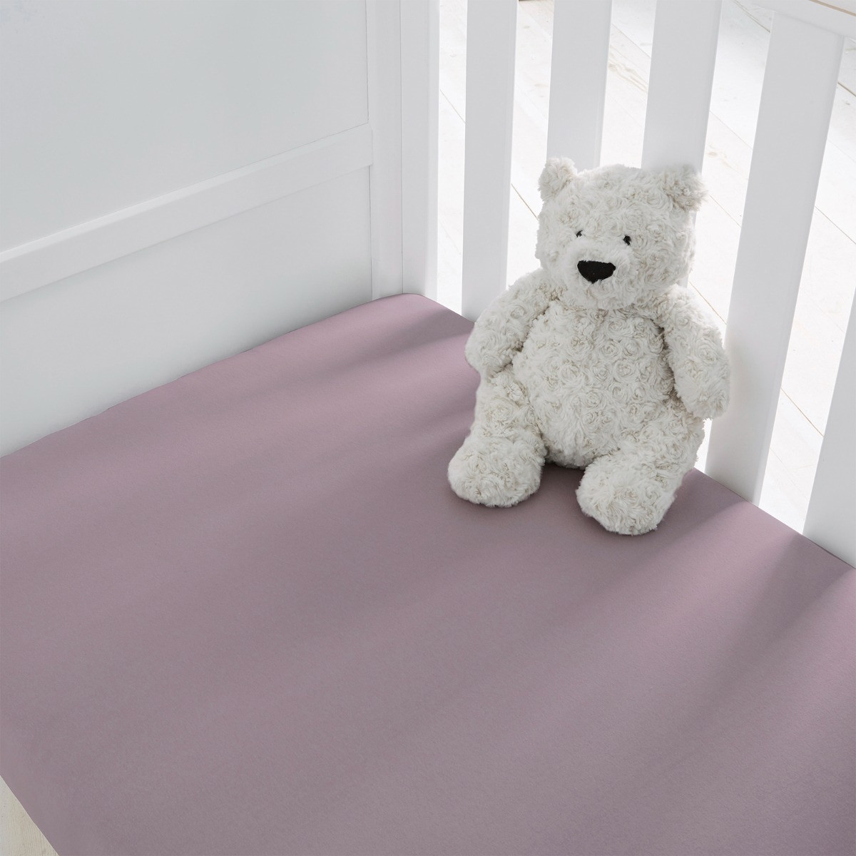 Silentnight Safe Nights 2 Pack Fitted Sheet, Cot - Grey>