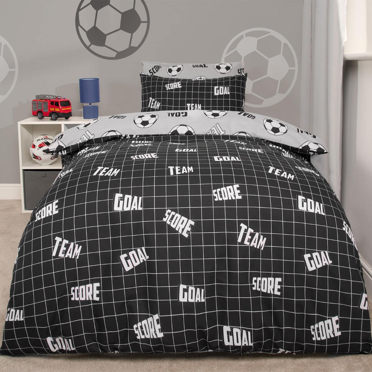 OHS Football Reversible Duvet Set - Grey>