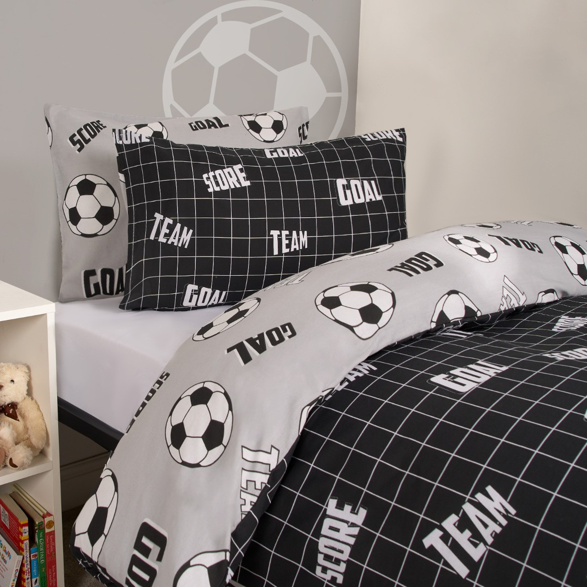 OHS Football Reversible Duvet Set - Grey>