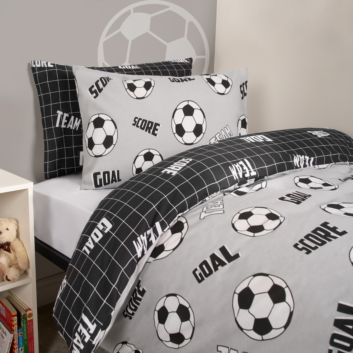 OHS Football Reversible Duvet Set - Grey>