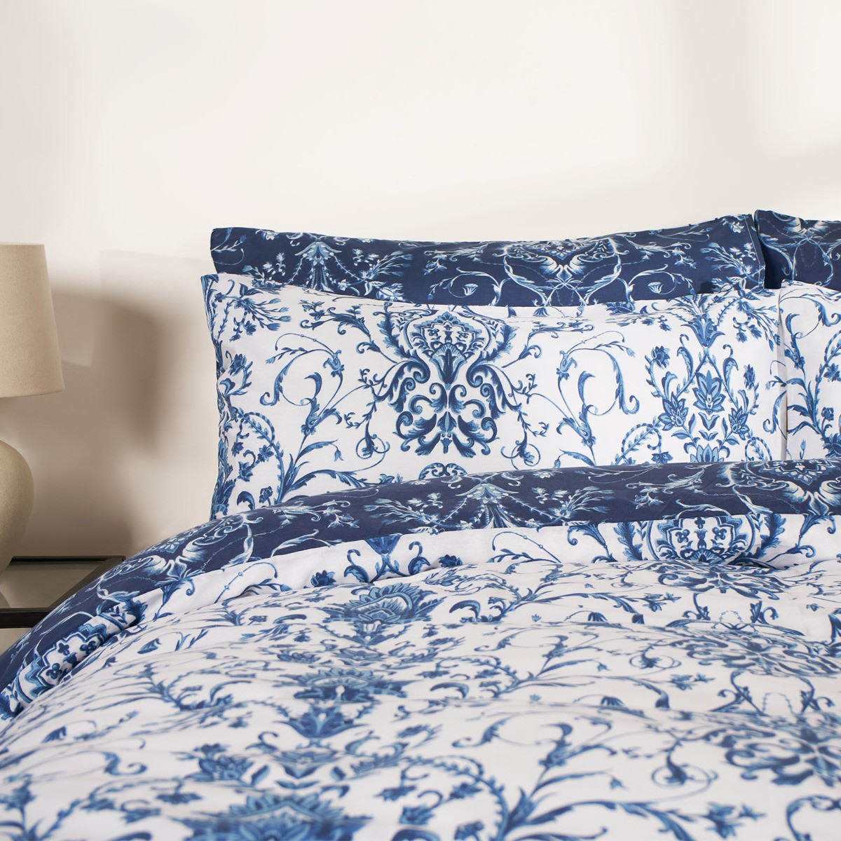 Dreamscene Paisley Duvet Set - Navy>