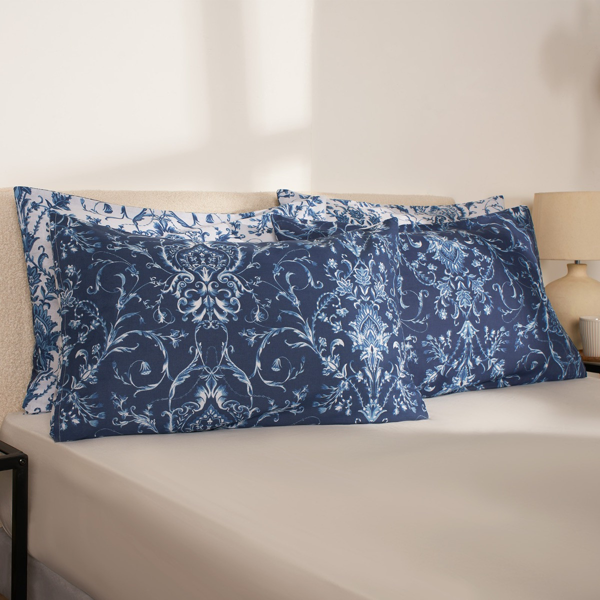 Dreamscene Paisley Duvet Set - Navy>