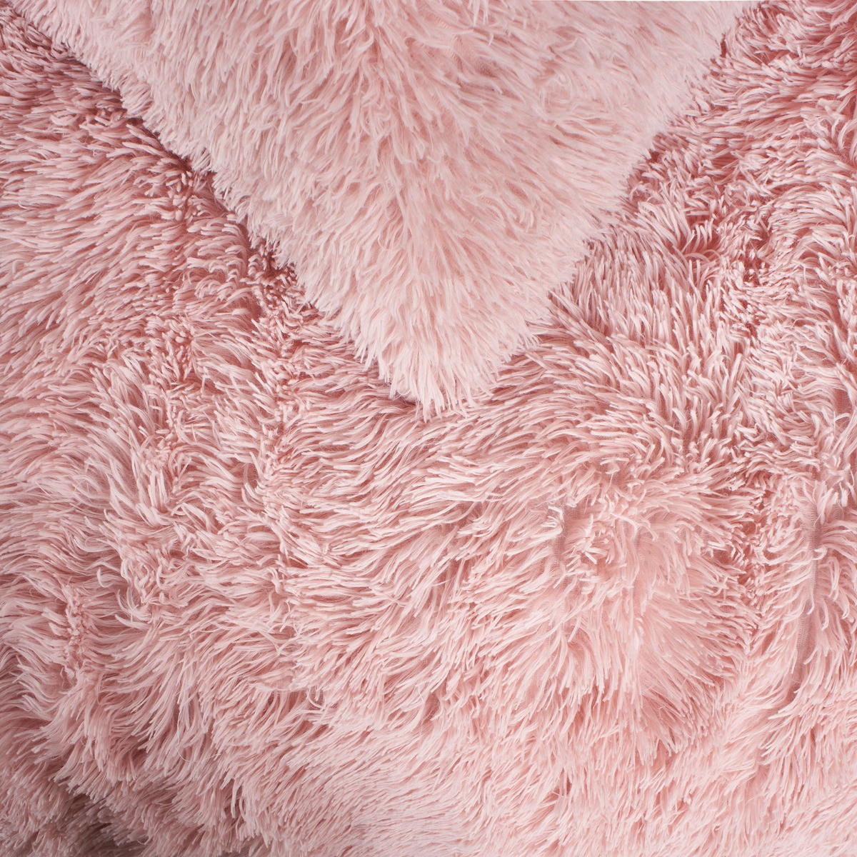 OHS Fluffy Duvet Set, Blush - Double>