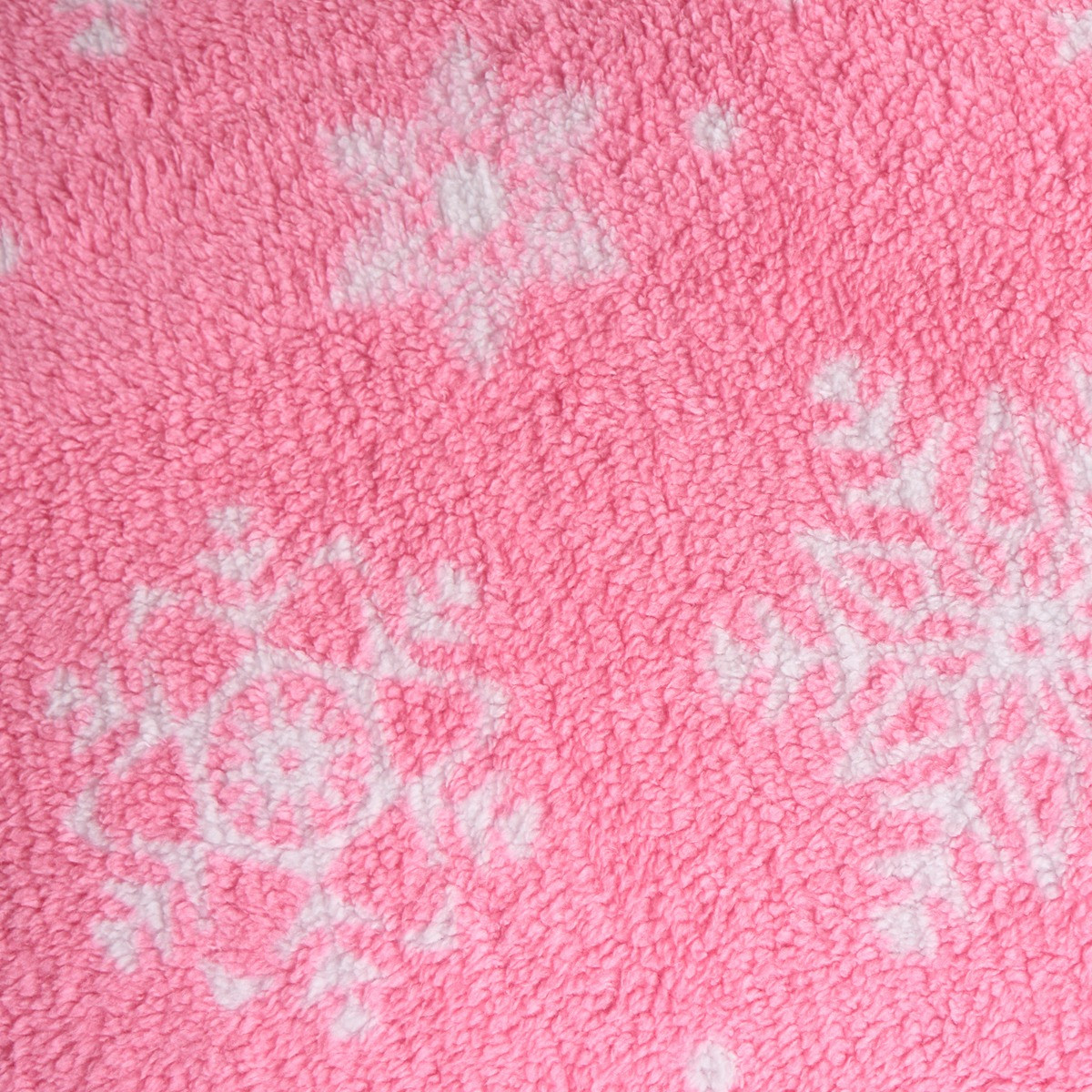 OHS Snowflake Teddy Duvet Set, Blush - Double>