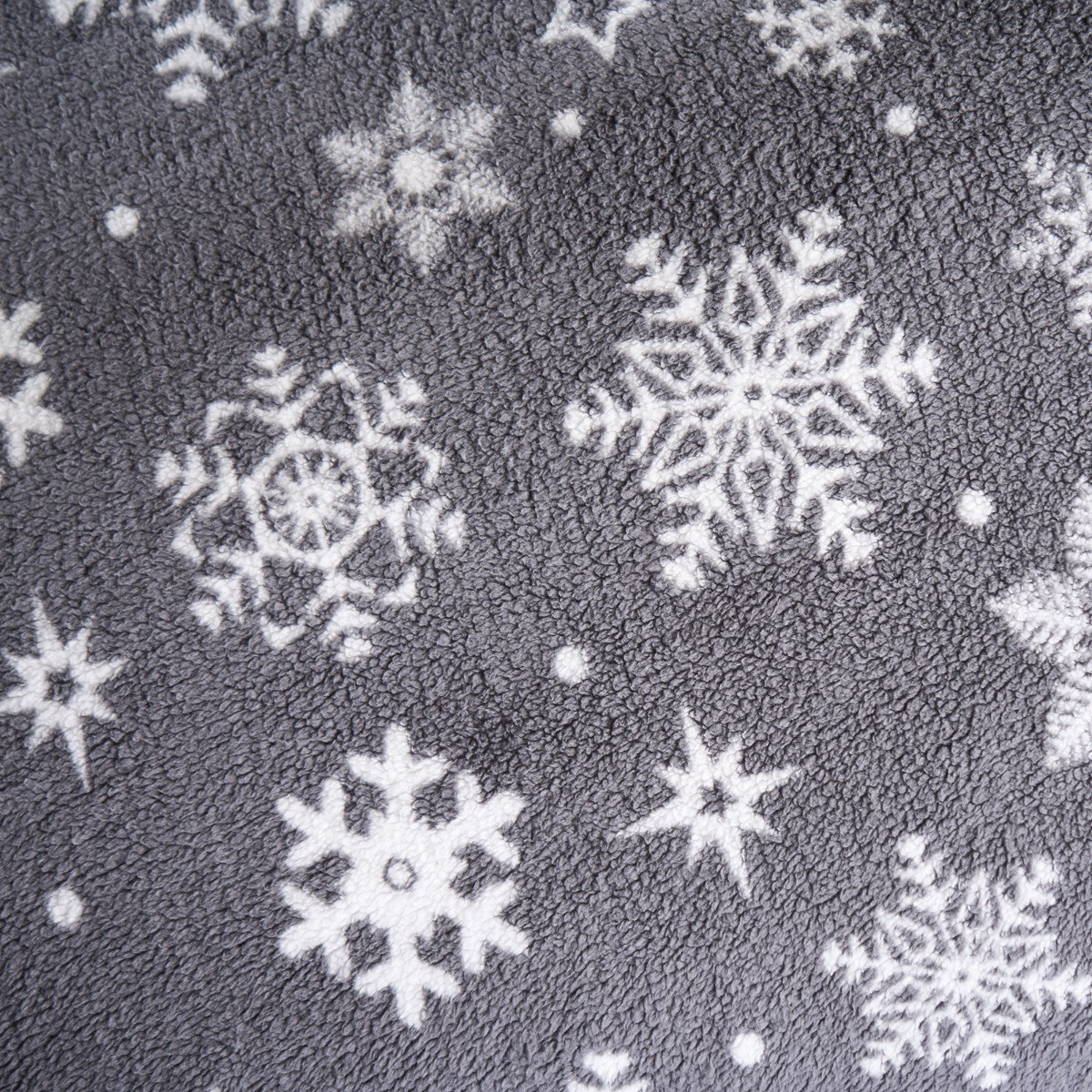 OHS Snowflake Teddy Duvet Set - Grey>