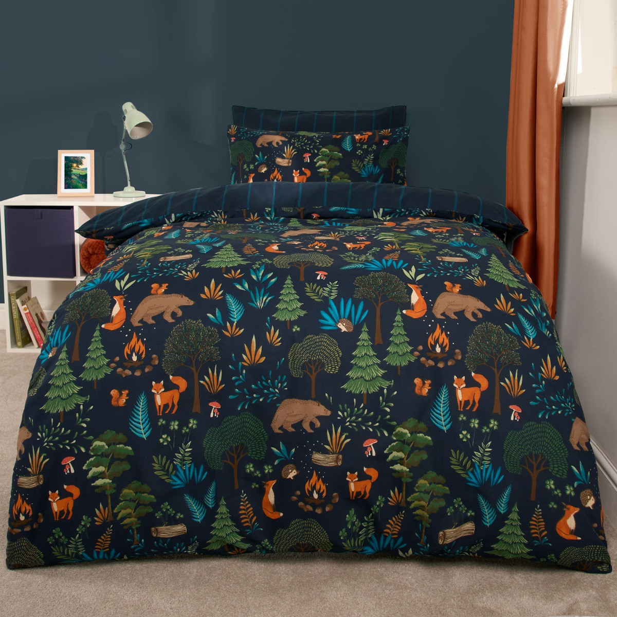 OHS Woodland Duvet Set - Navy>