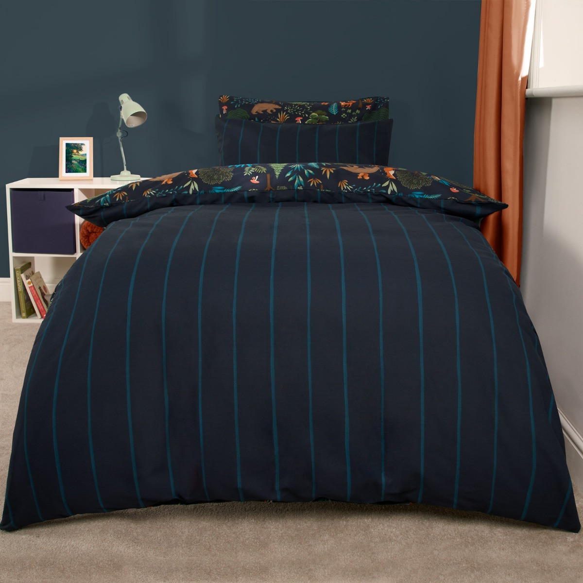 OHS Woodland Duvet Set - Navy>