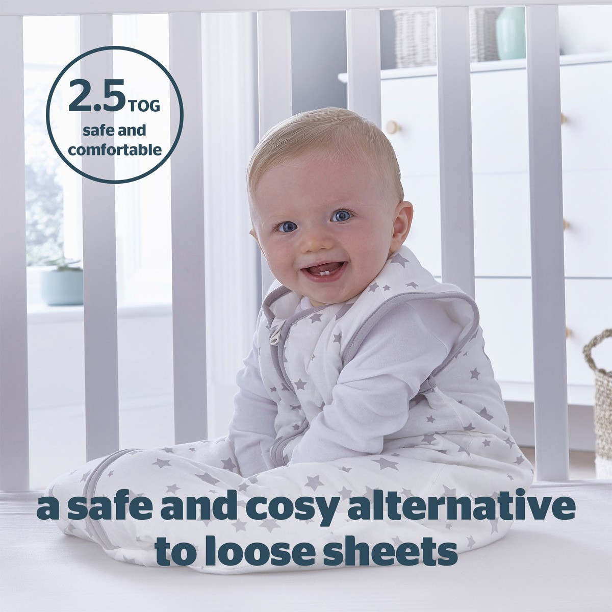 Silentnight Safe Nights Baby Sleeping Bag - Grey>