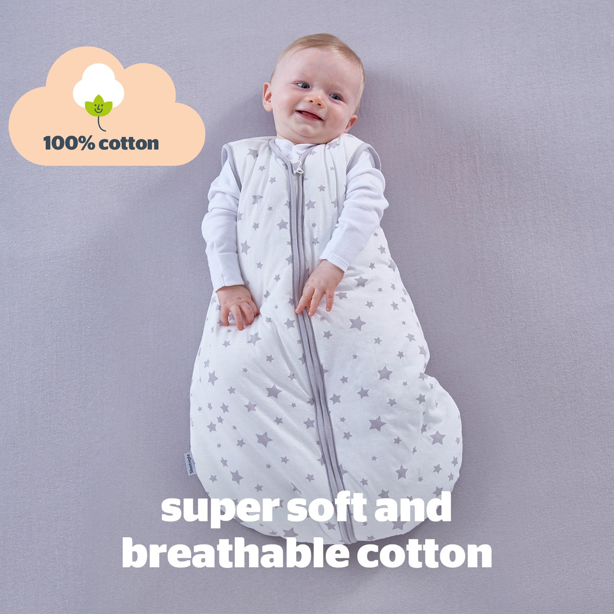 Silentnight Safe Nights Baby Sleeping Bag - Grey>