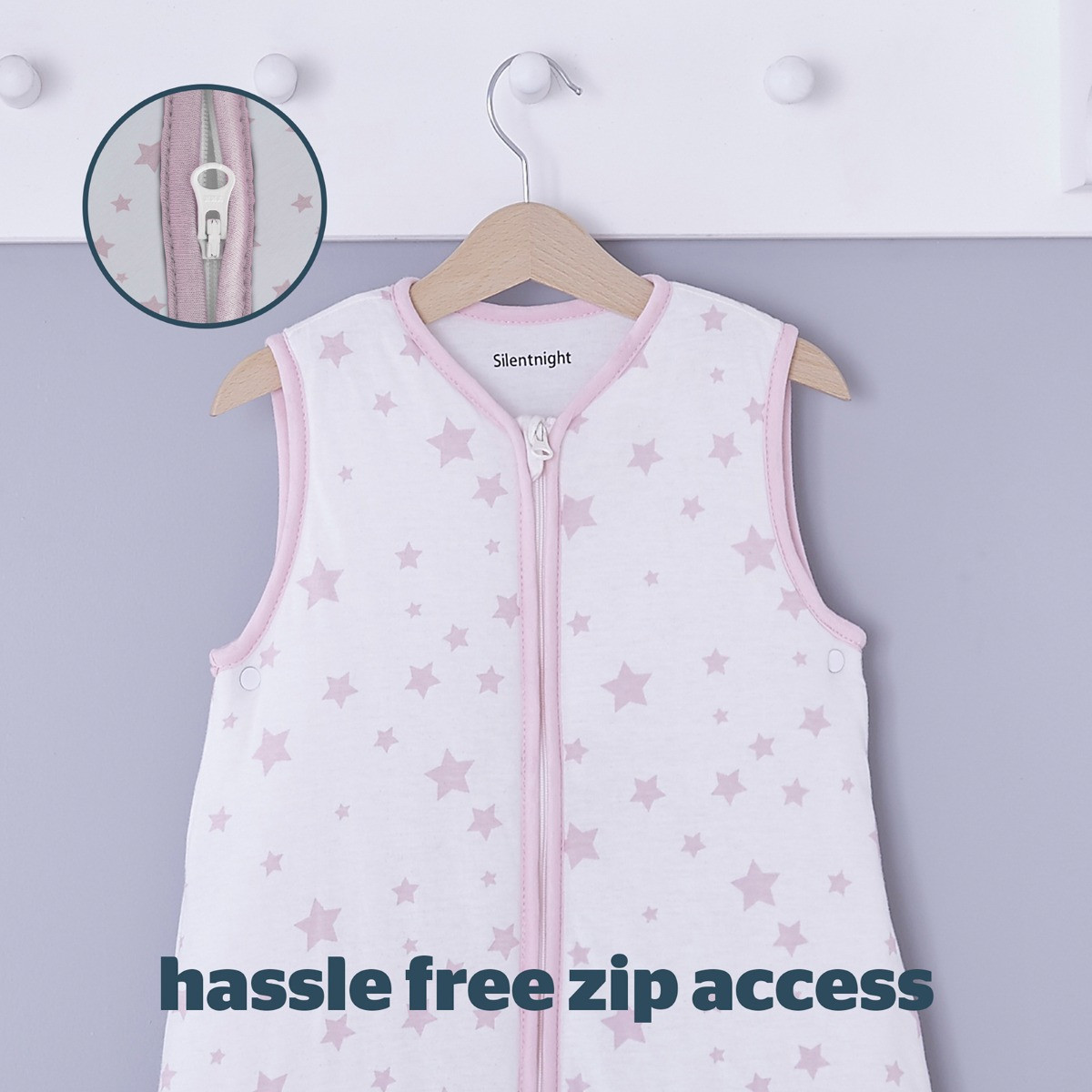Silentnight Safe Nights Baby Sleeping Bag - Pink>