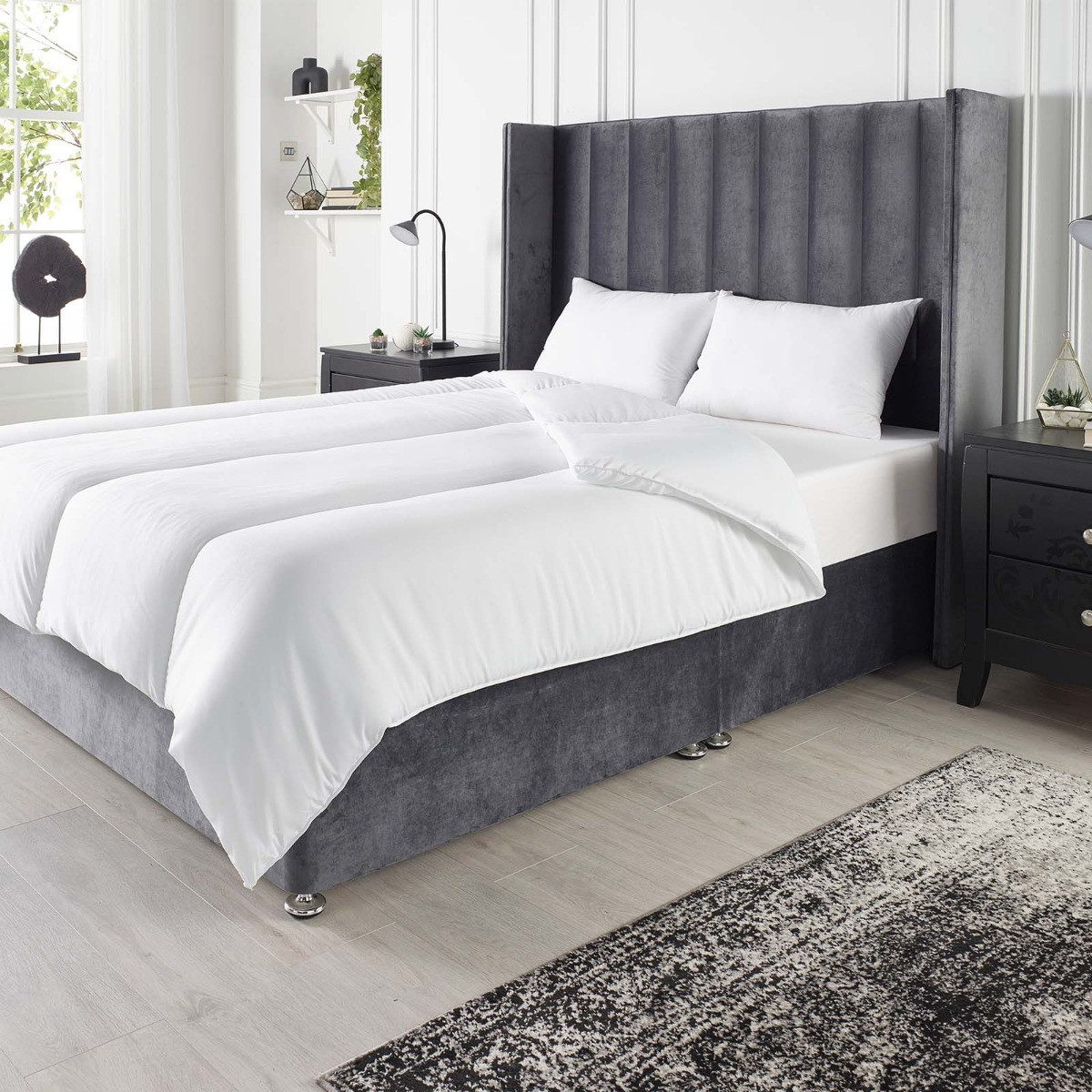 OHS Soft Like Down 15 Tog Duvet, White - Single>