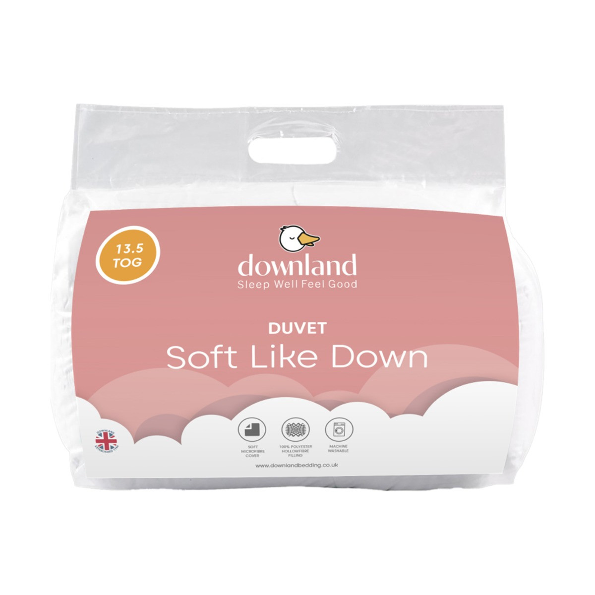 Downland Soft Like Down 13.5 Tog Duvet - White>