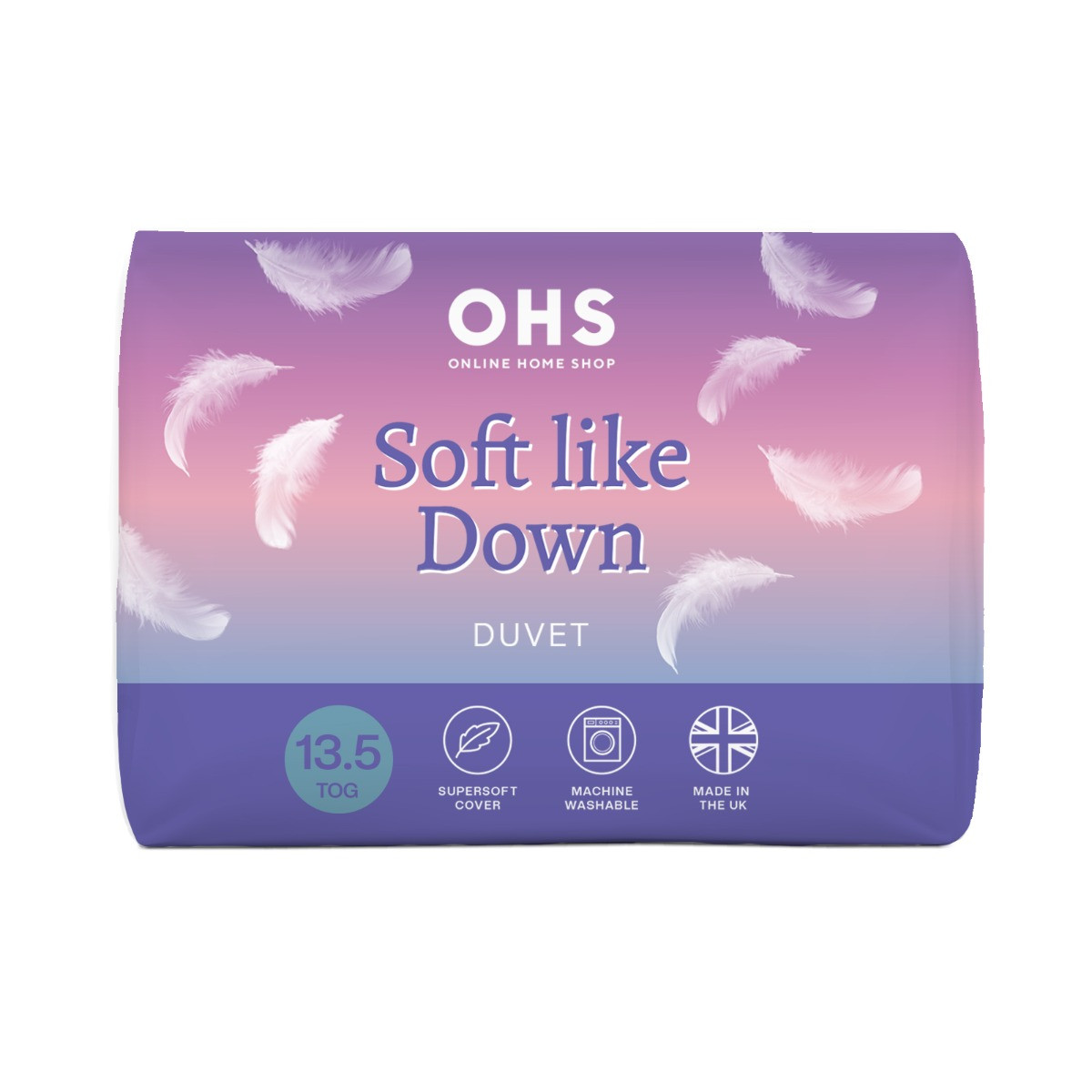 OHS Soft Like Down 13.5 Tog Duvet - White>