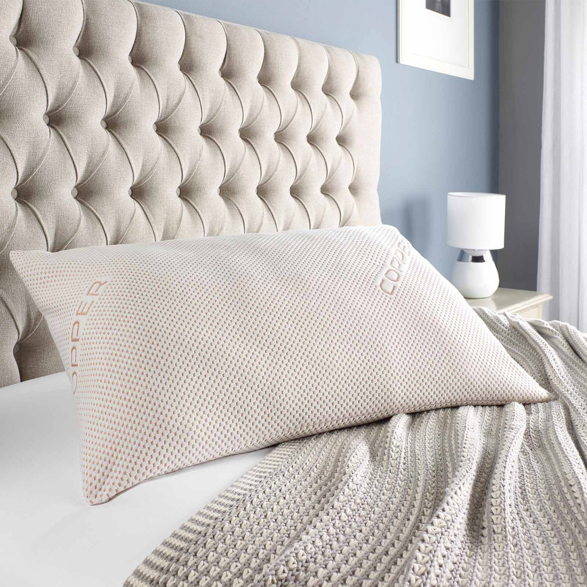 Downland Copper Infused Pillow - White>