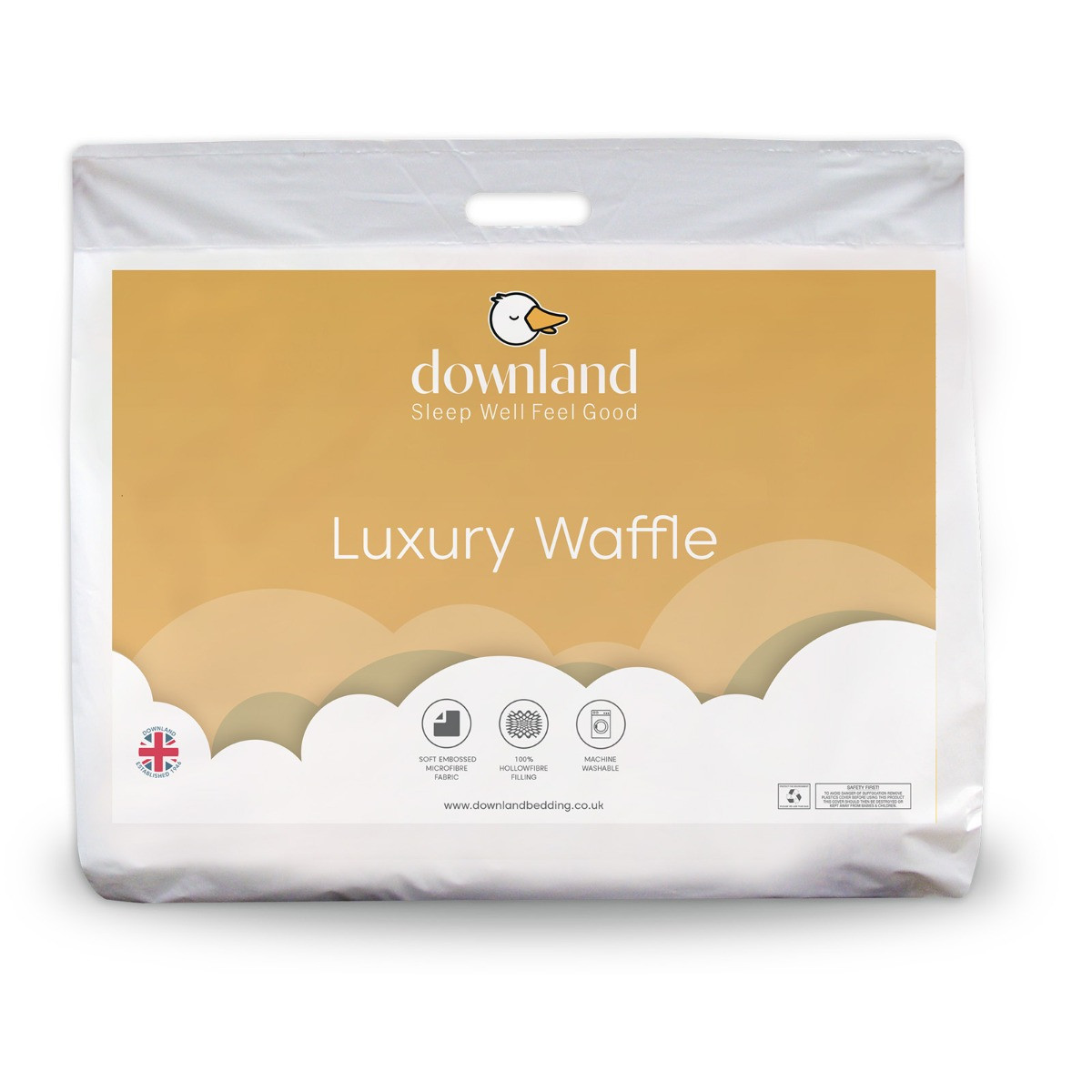 Downland Waffle Embossed Thermal Quilted Pillows - White>