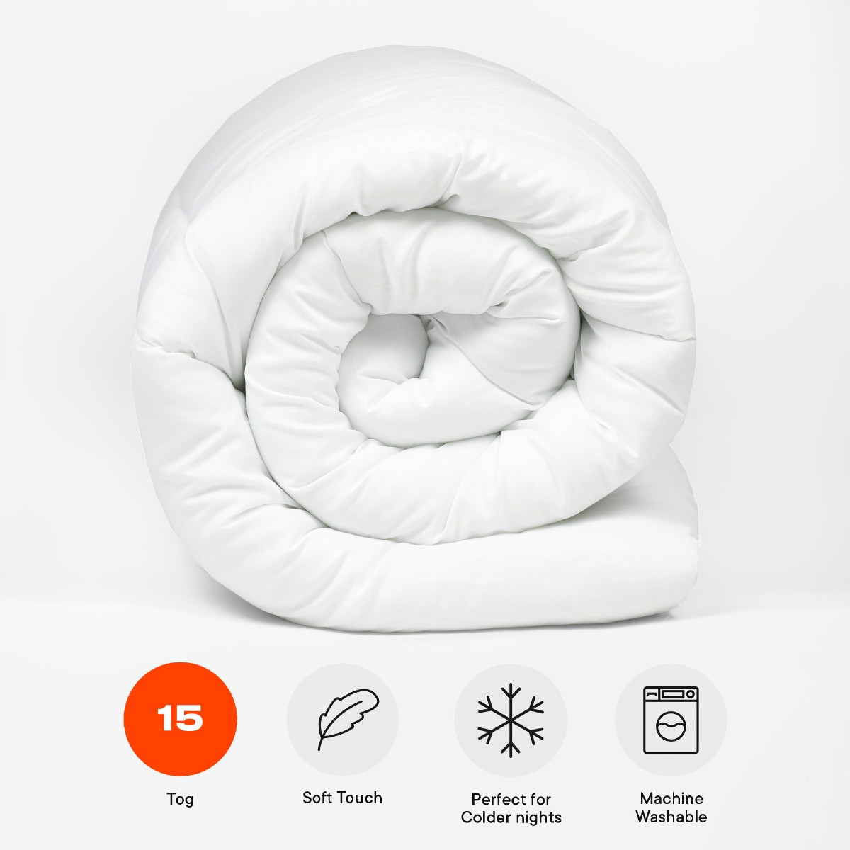 OHS Soft Touch 15 Tog Duvet - Double>