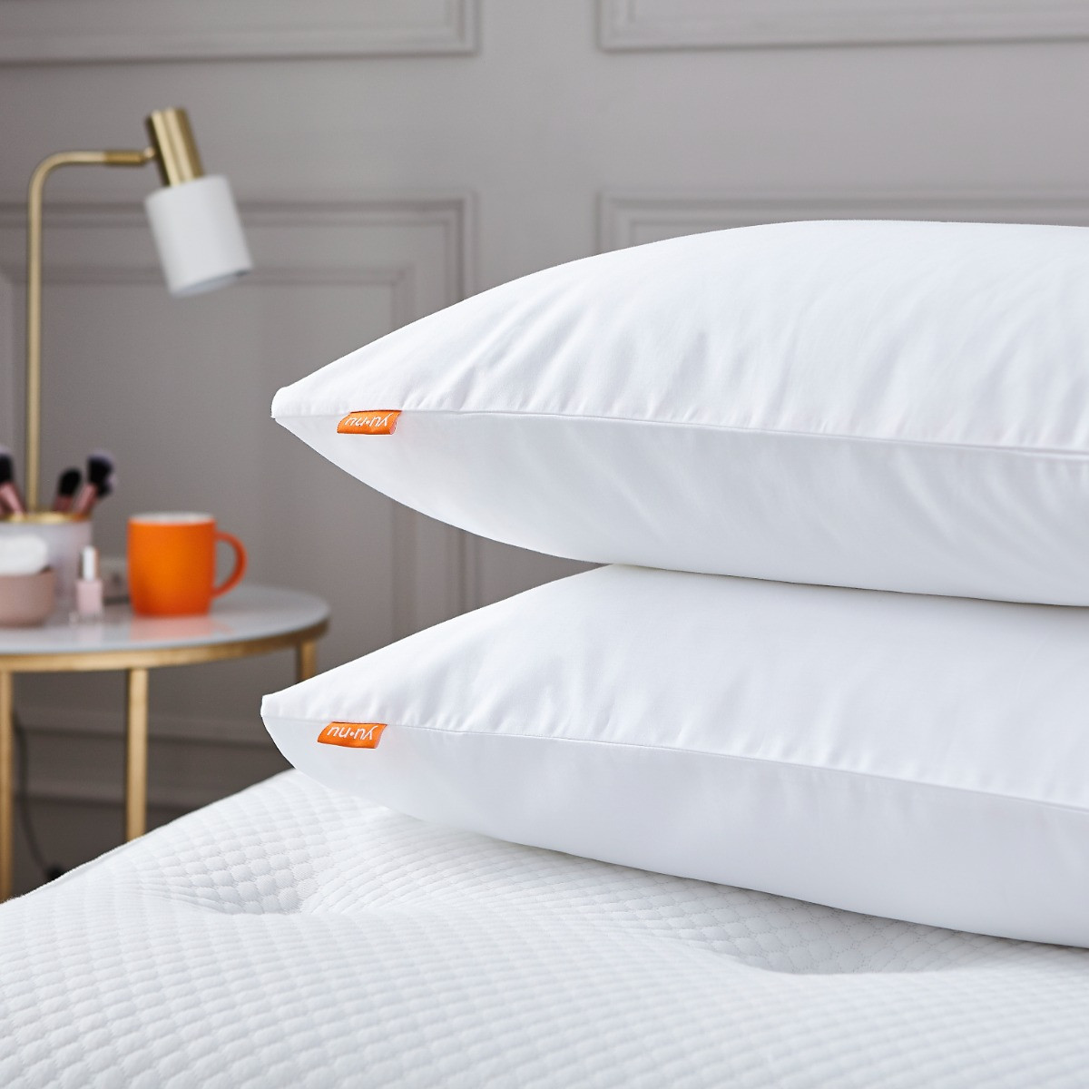 Nanu Yu Nu Pillow Protector, White - 2 Pack>