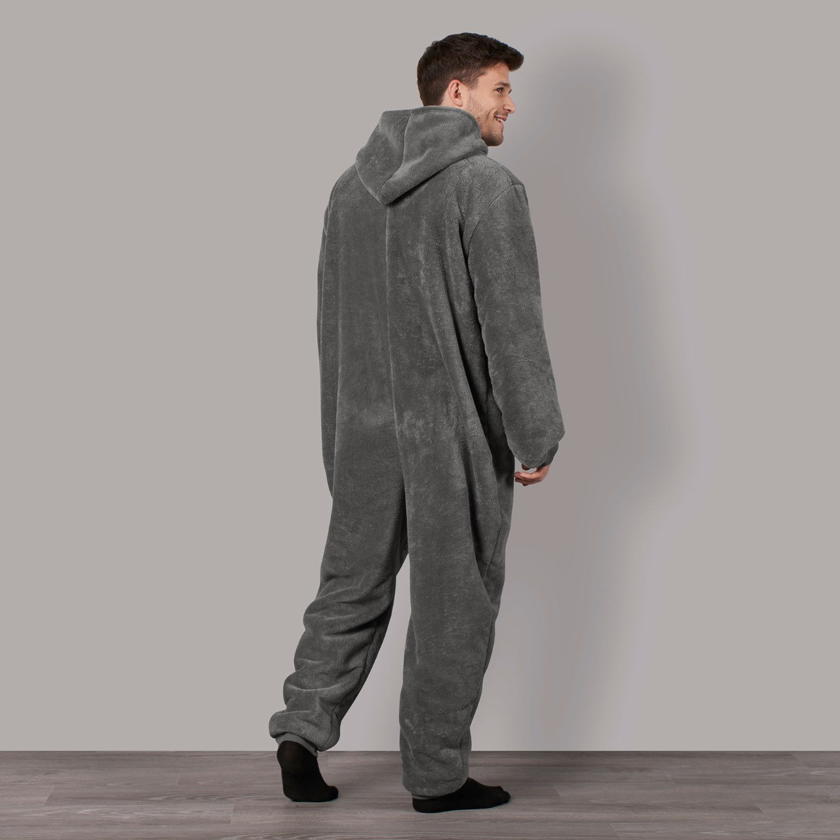 OHS Coral Fleece Onesie, Medium - Charcoal>