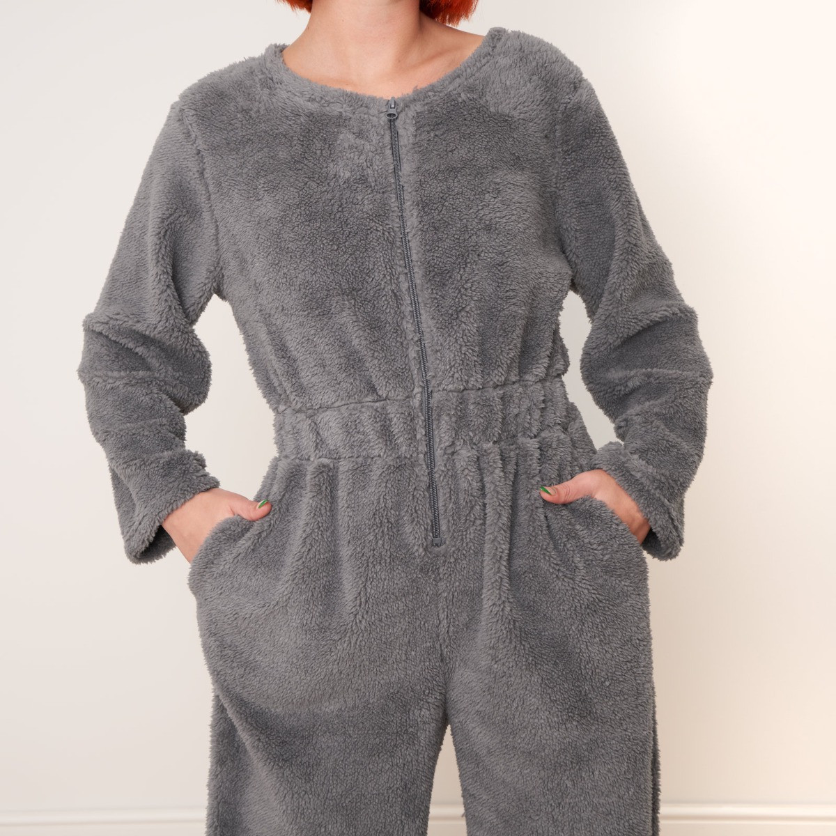 Grey jumpsuit uk on sale