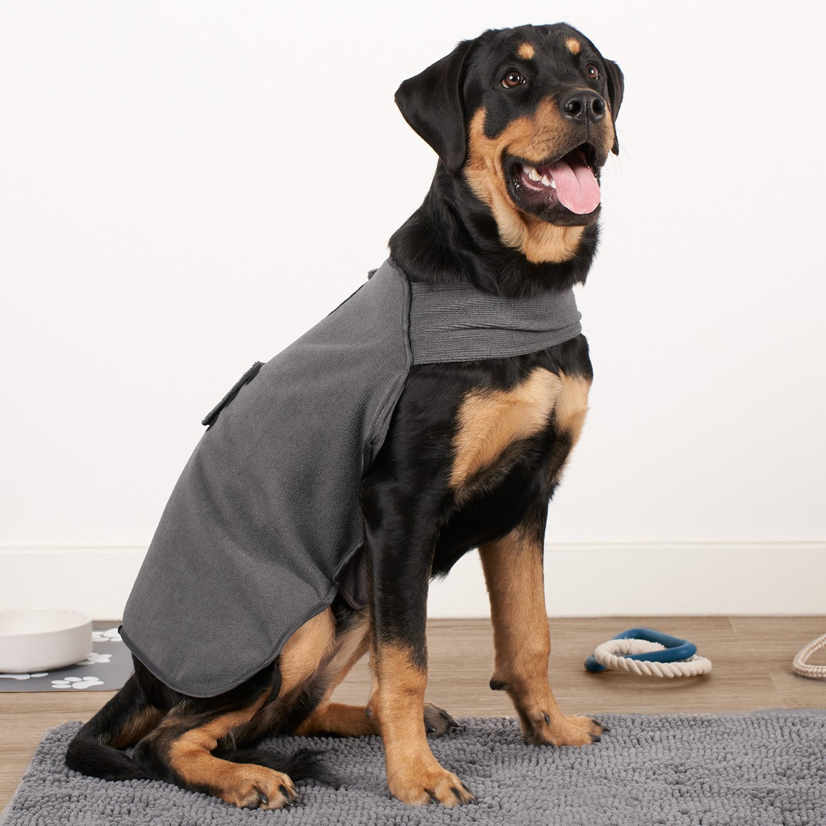 OHS Dog Microfibre Drying Coat - Charcoal>