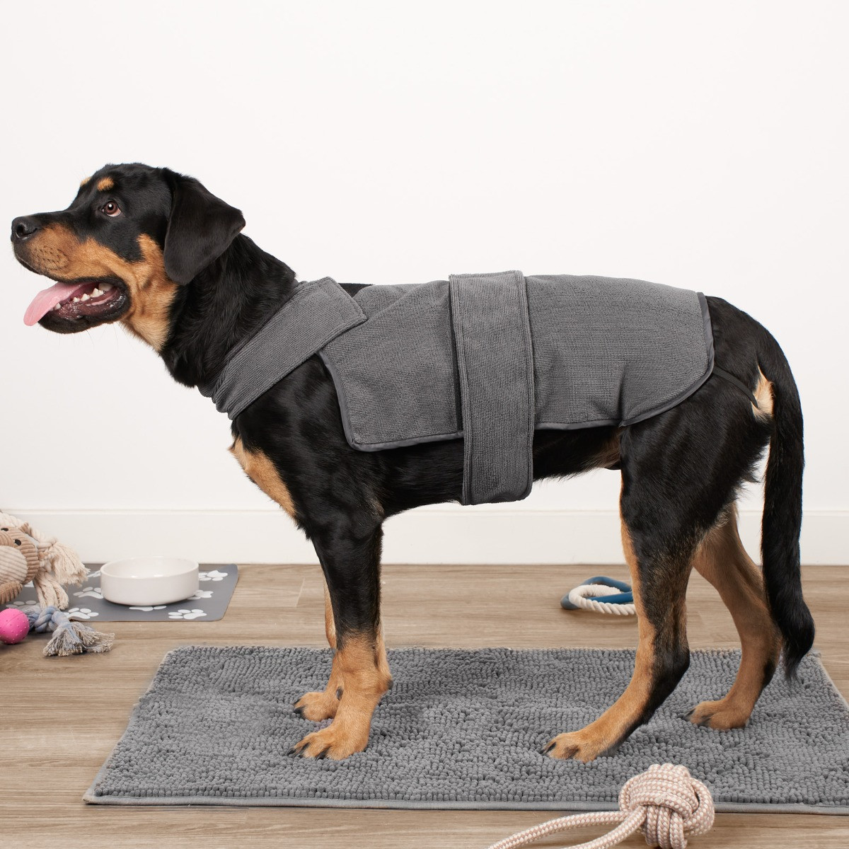 OHS Dog Microfibre Drying Coat - Charcoal>