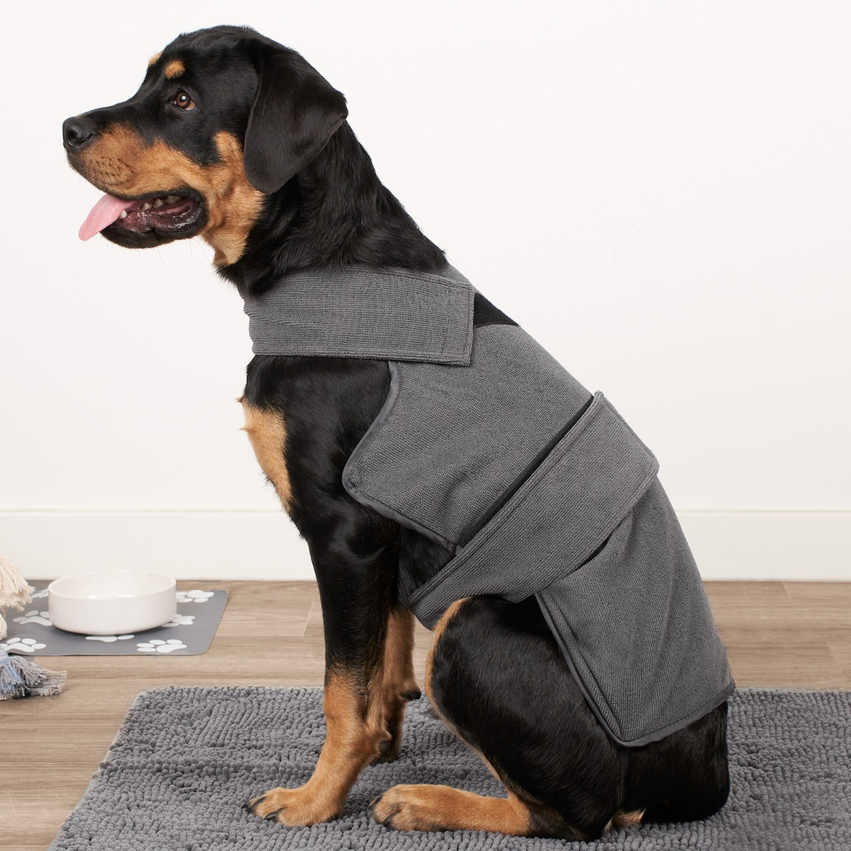 OHS Dog Microfibre Drying Coat - Charcoal>