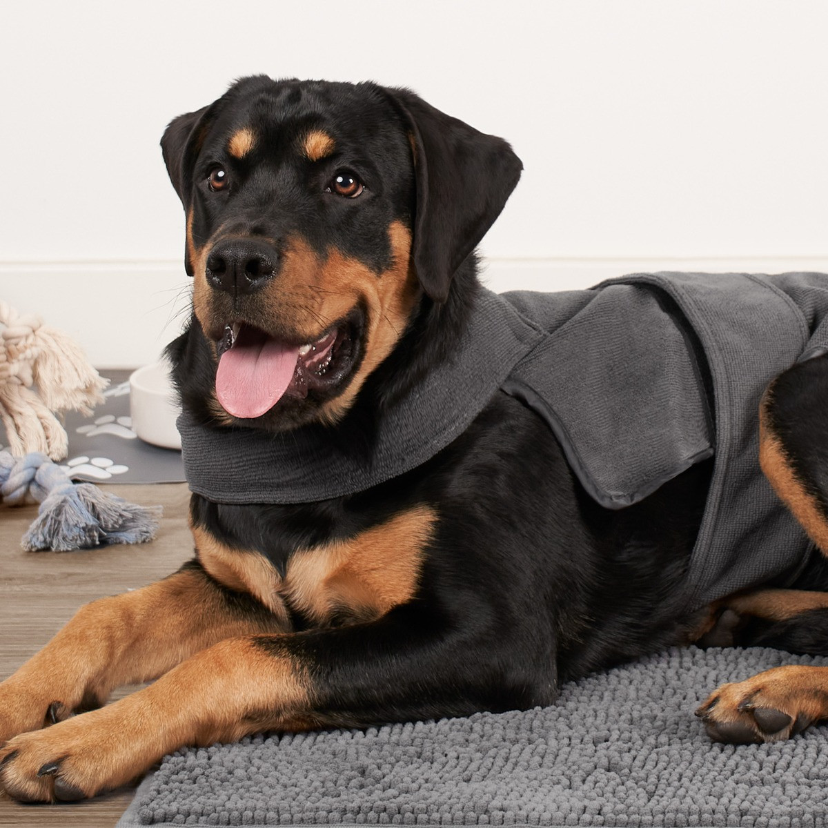 OHS Dog Microfibre Drying Coat - Charcoal>