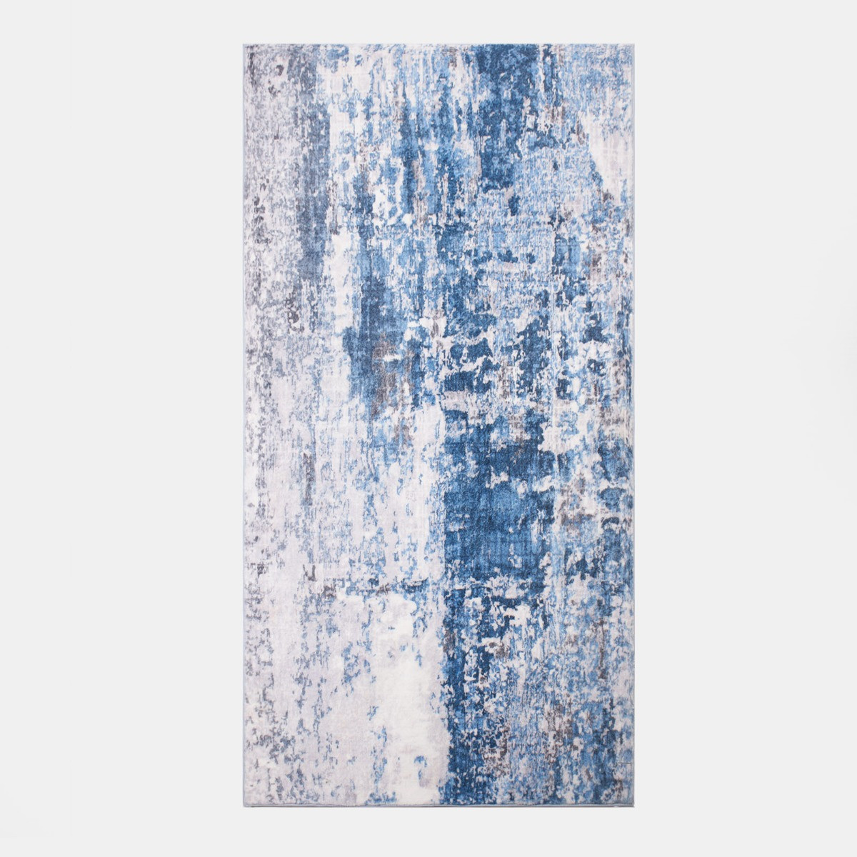 OHS Abstract Flat Rug, Blue - 80 x 150cm>
