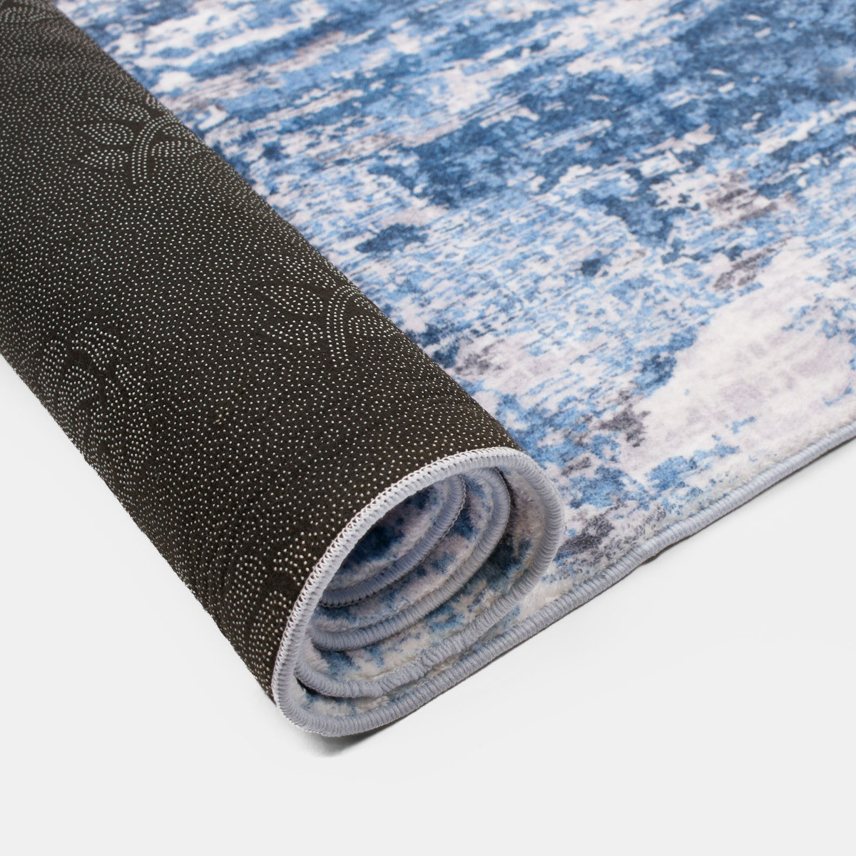 OHS Abstract Flat Rug, Blue - 80 x 150cm>