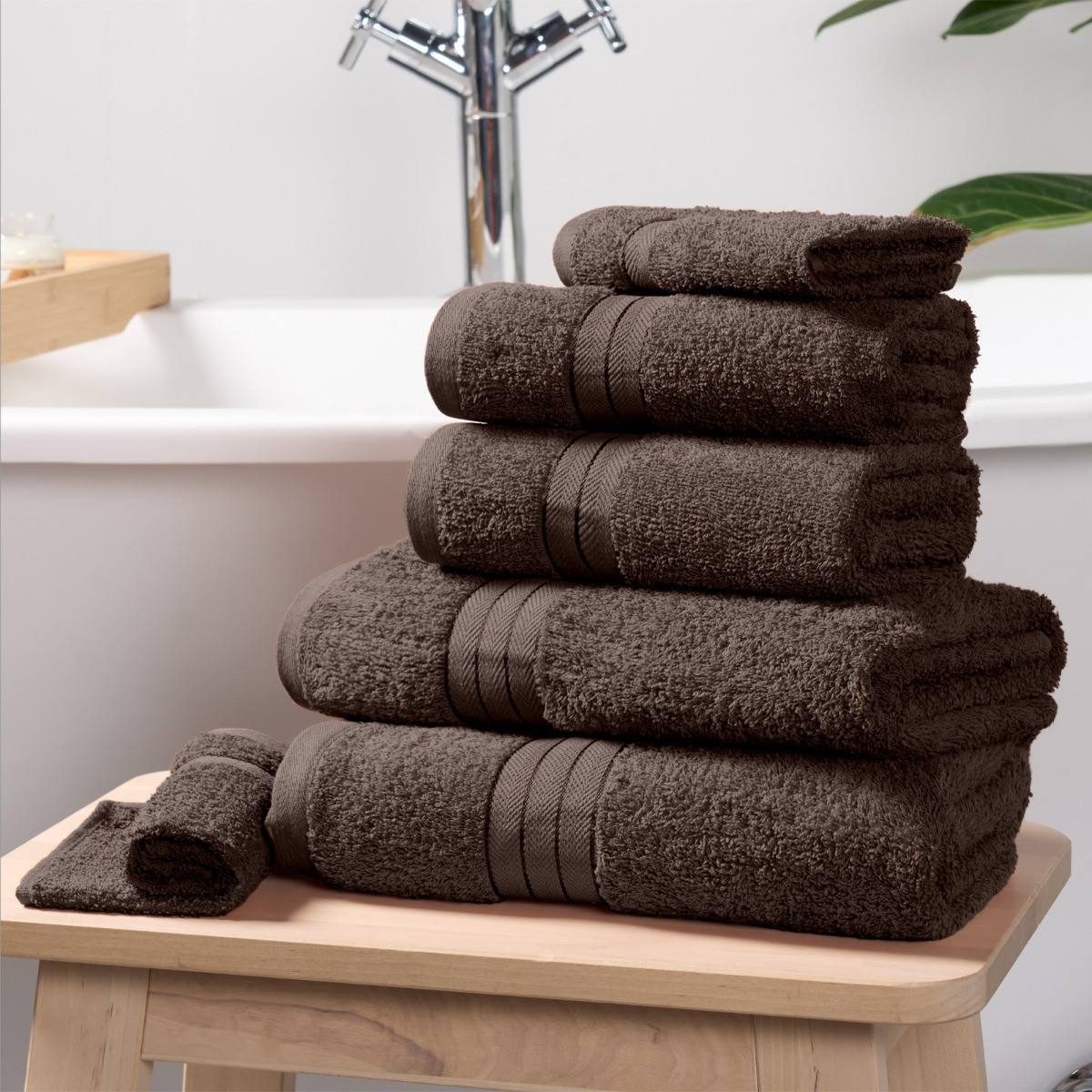 Brentfords 100% Cotton Towel - Chocolate>