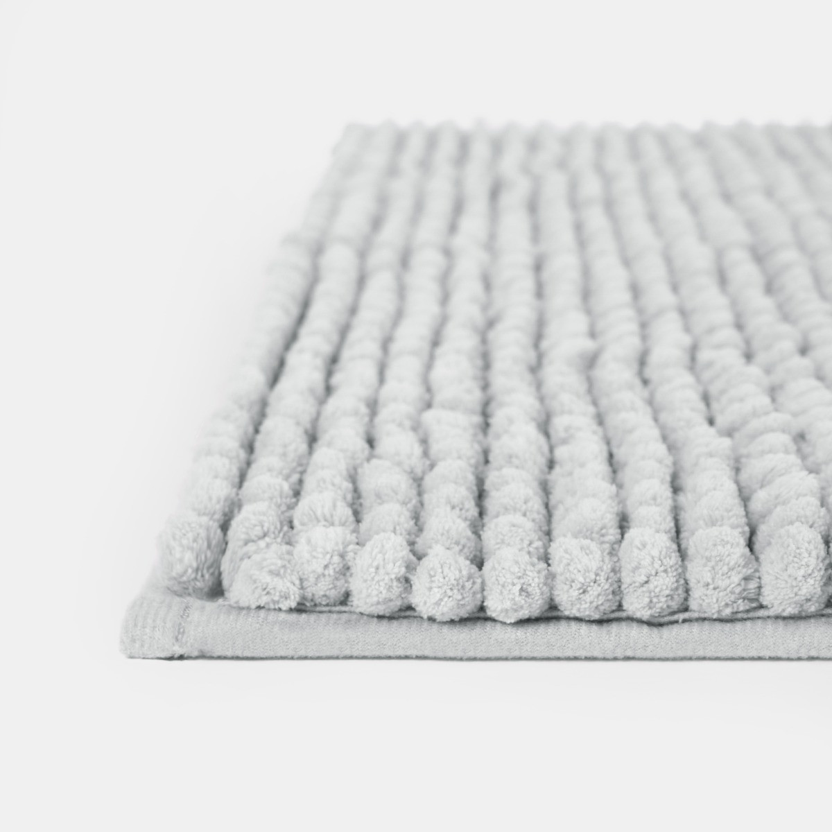 OHS Chunky Noodle Style Bath Mat, Silver - 45 x 75cm>