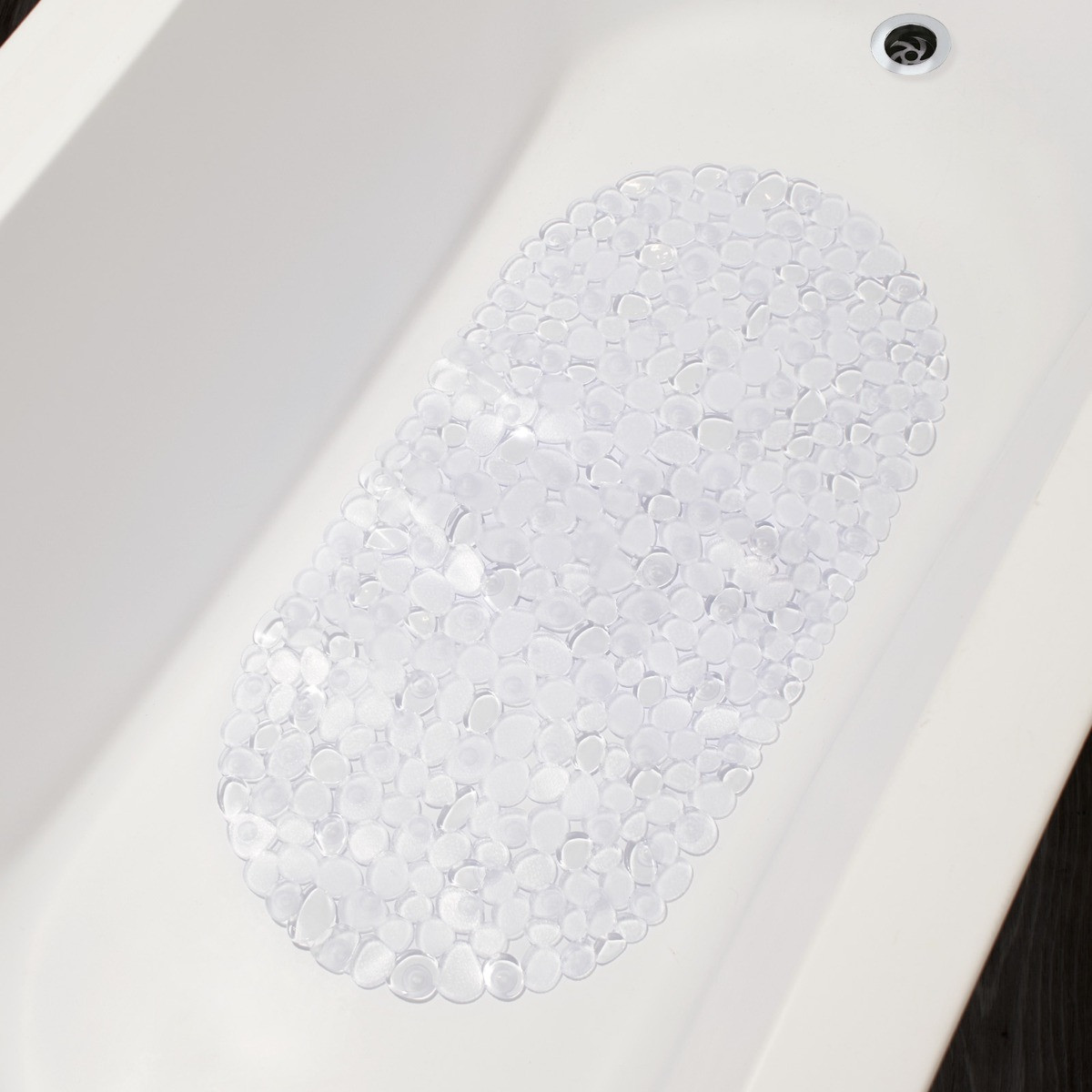 OHS PVC Non Slip Bath Mat - Clear>