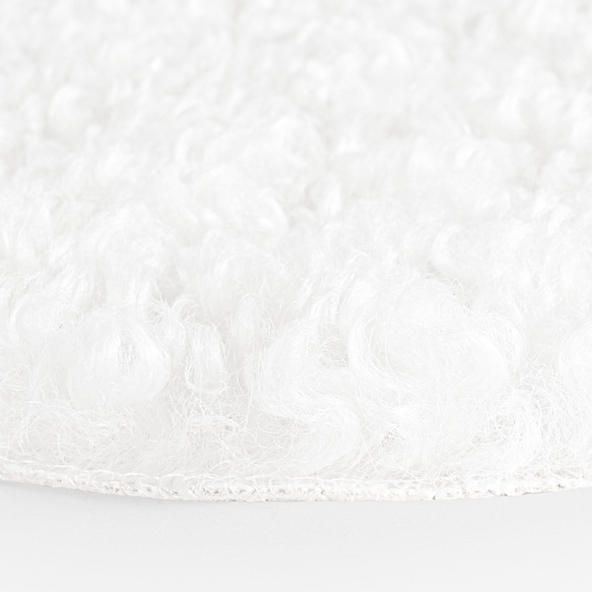 OHS Curly Sheepskin Faux Fur Rug, White - 60 x 90cm>