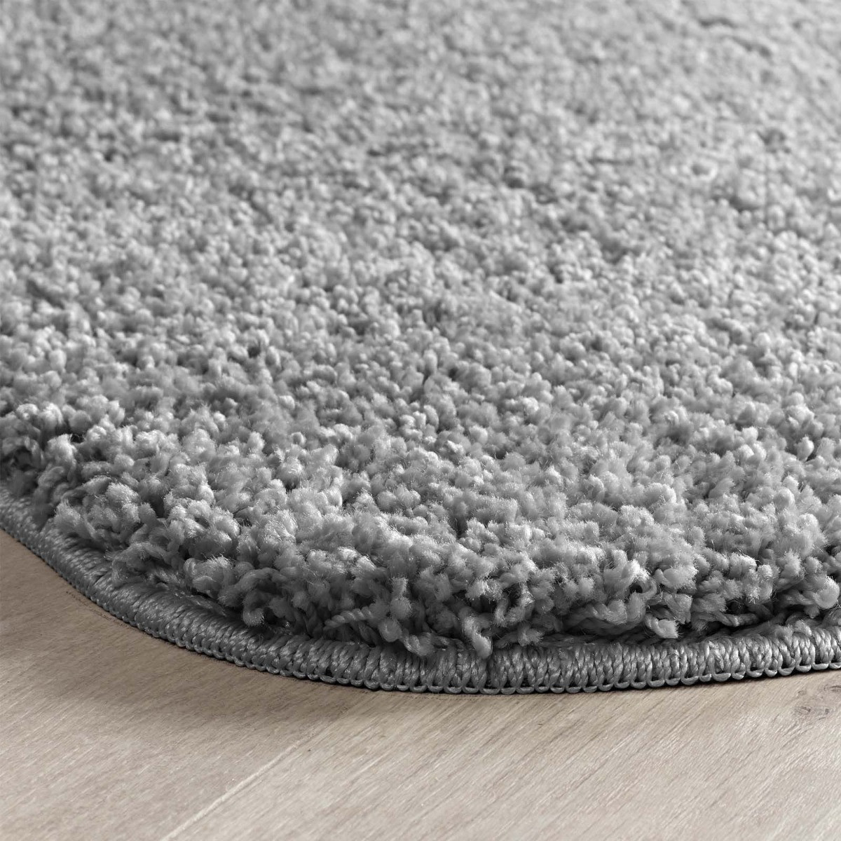 OHS Washable Shaggy Rug - Silver>