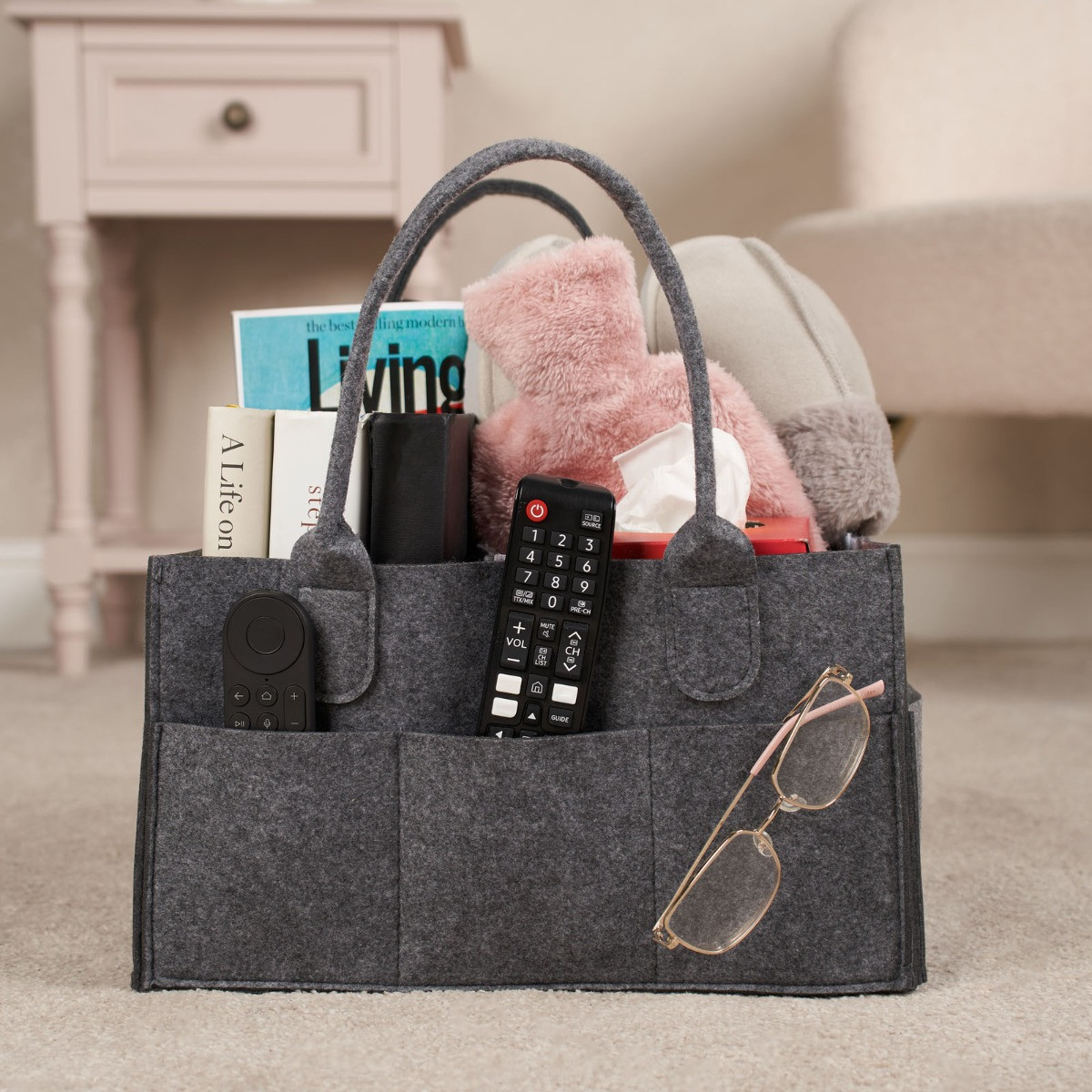 OHS Felt Storage Caddy - Charcoal>