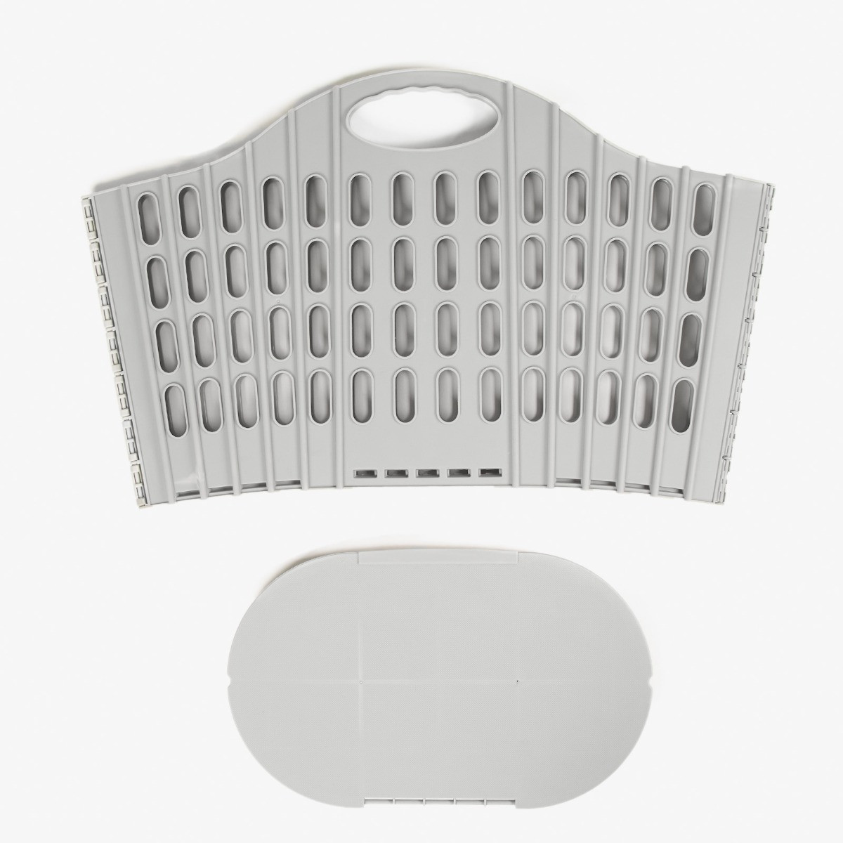 OHS Fold Flat Laundry Basket - Grey>