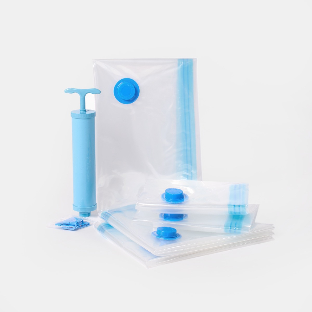 Reusable Vacuum Storage Bag Set & Pump - Clear>