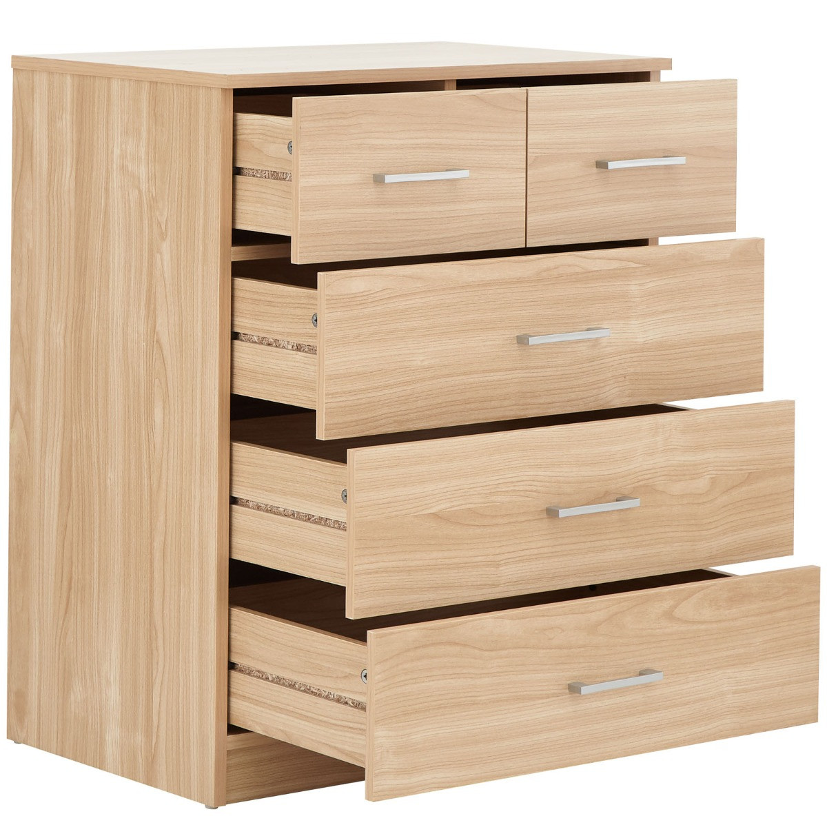 Panama 4 Piece Bedroom Furniture Set - Oak>