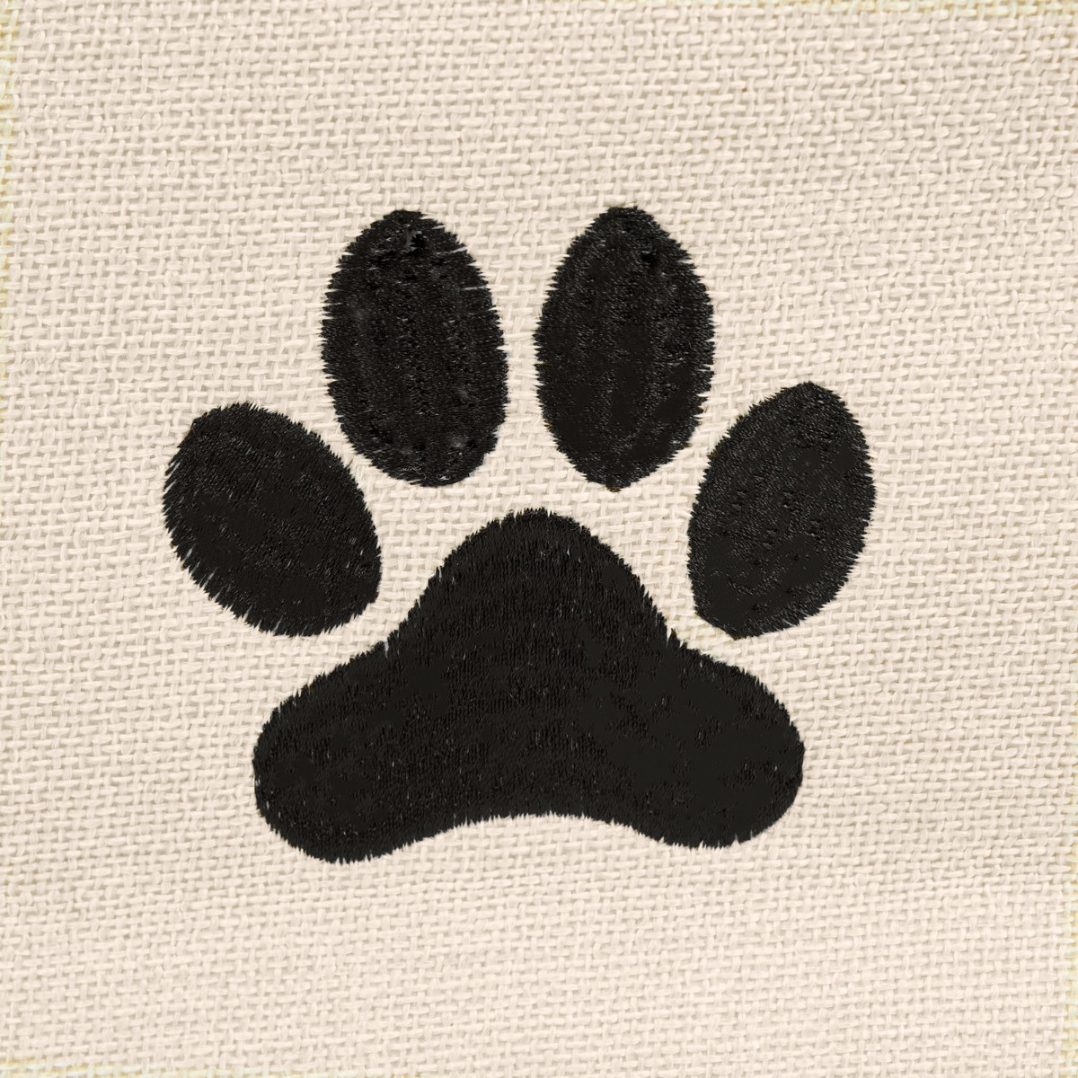 OHS Pet Paw Embroidered Storage Basket - Beige>