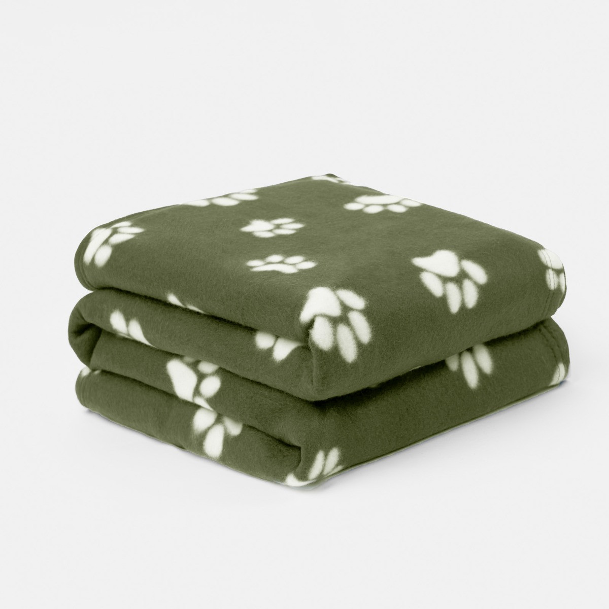 OHS Pet Paw Print Fleece Throw - Green>