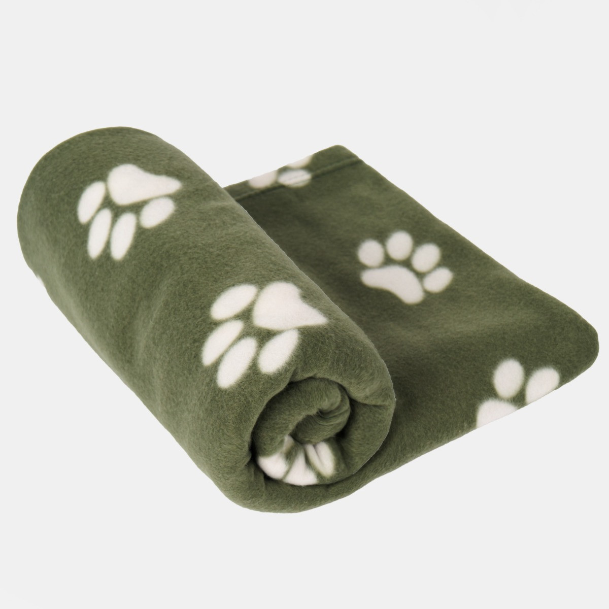 OHS Pet Paw Print Fleece Throw - Green>