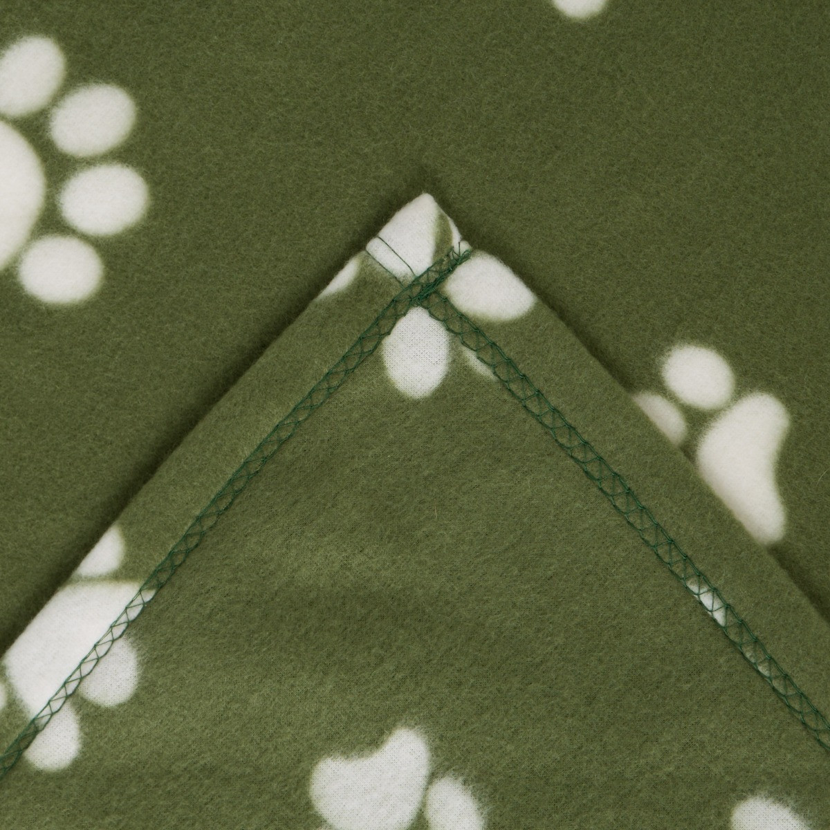 OHS Pet Paw Print Fleece Throw - Green>