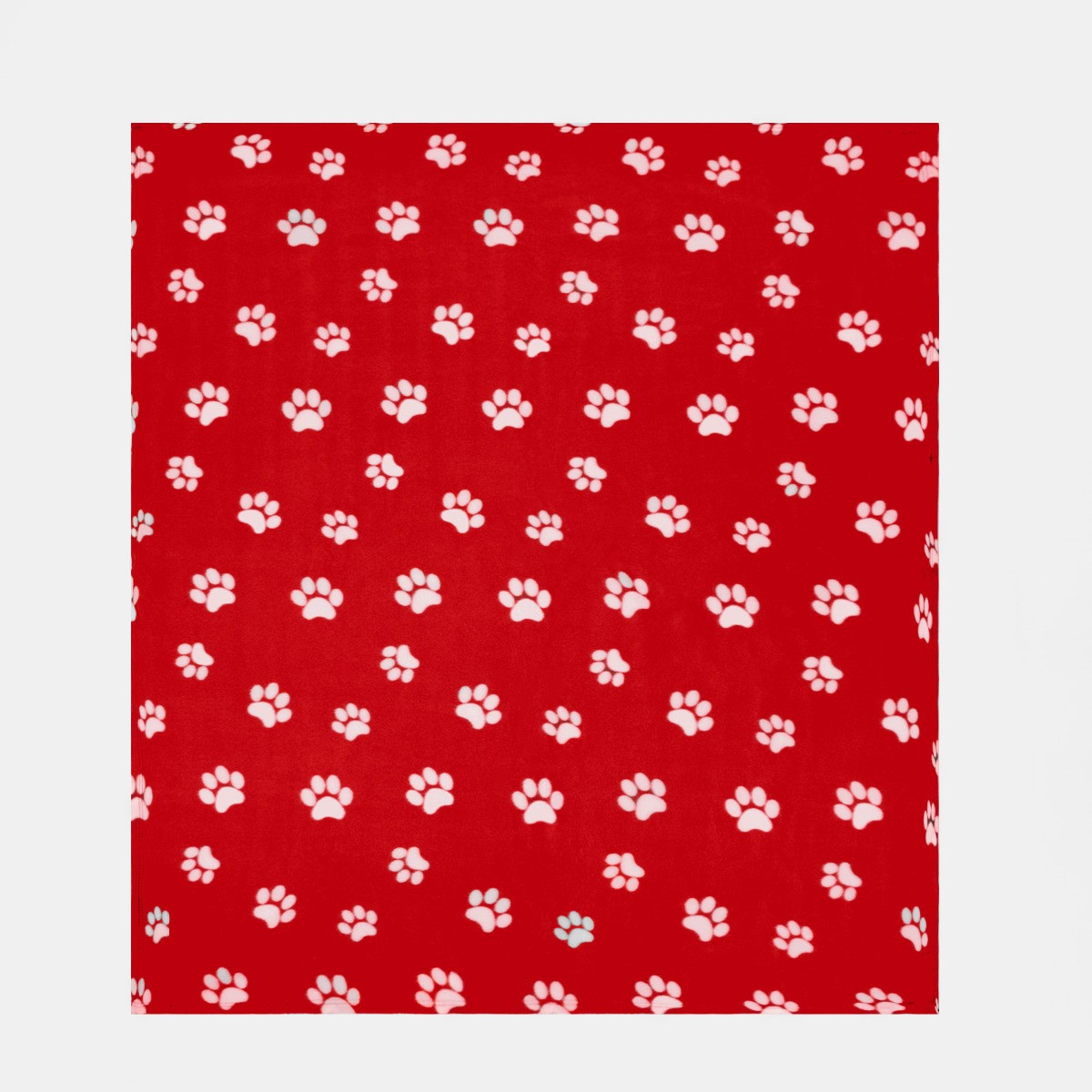 OHS Pet Paw Print Fleece Throw - Red >