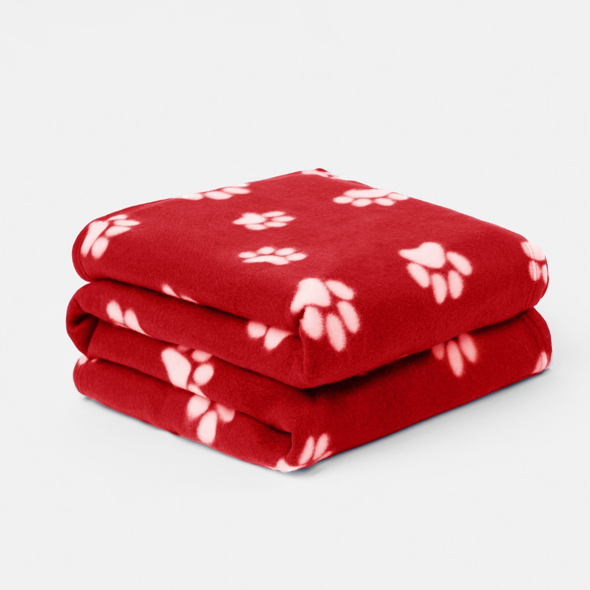 OHS Pet Paw Print Fleece Throw - Red >