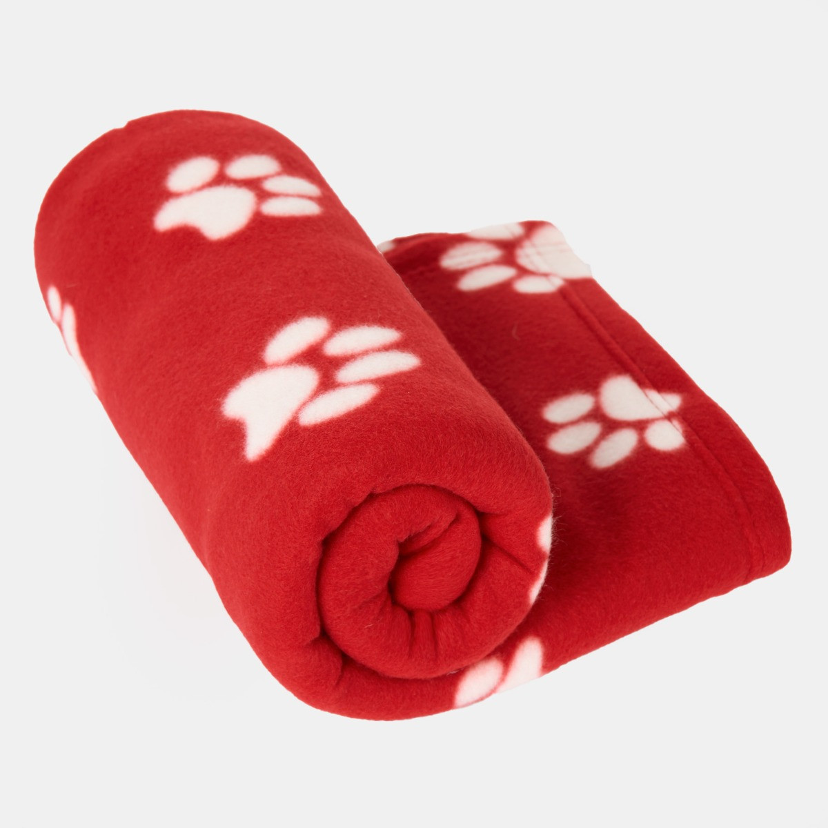 OHS Pet Paw Print Fleece Throw - Red >