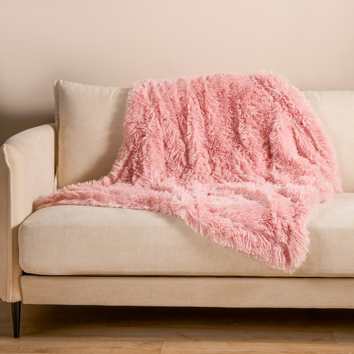 OHS Pet Calming Fluffy Throw - Blush>