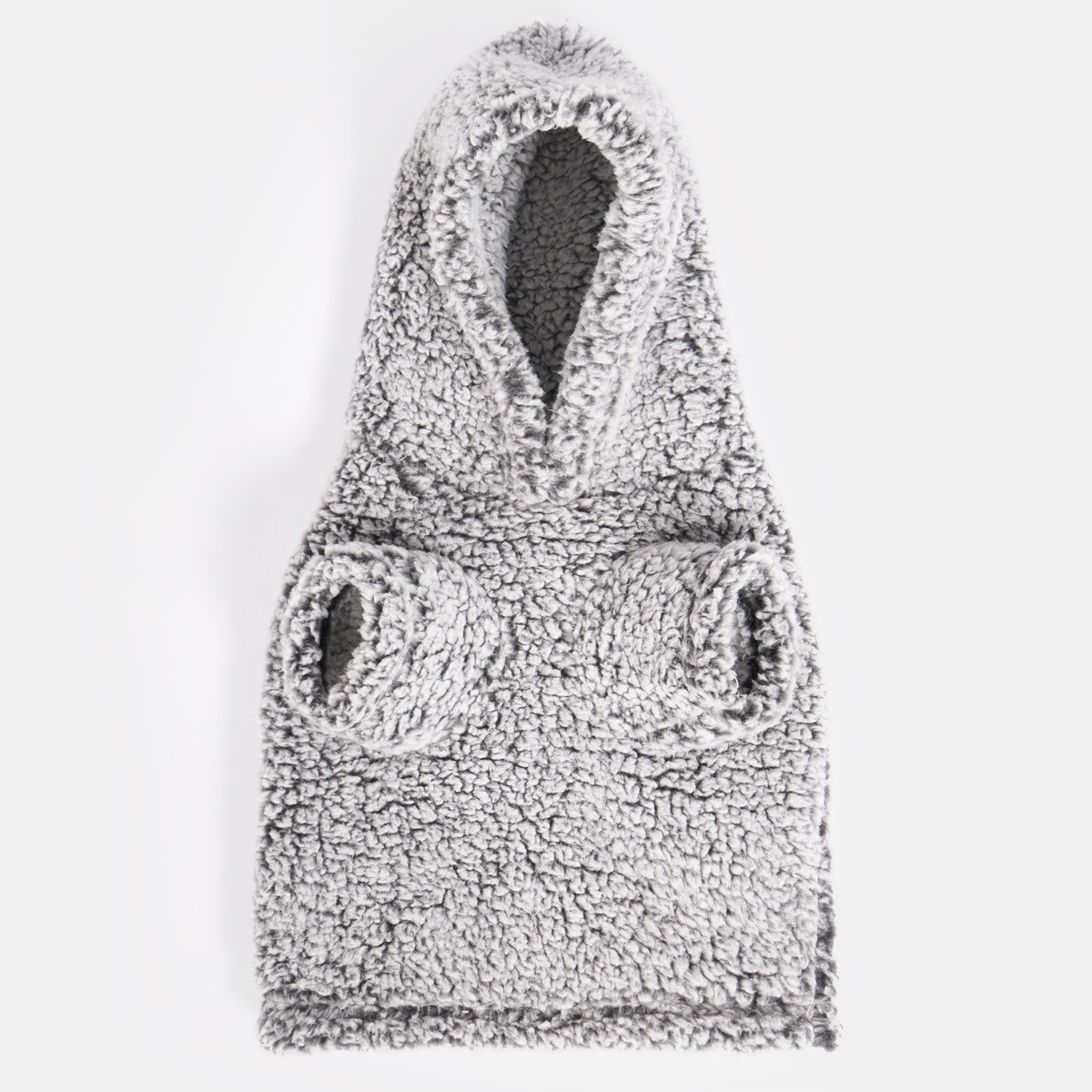 OHS Teddy Marl Textured Dog Hoodie, Grey - Large >