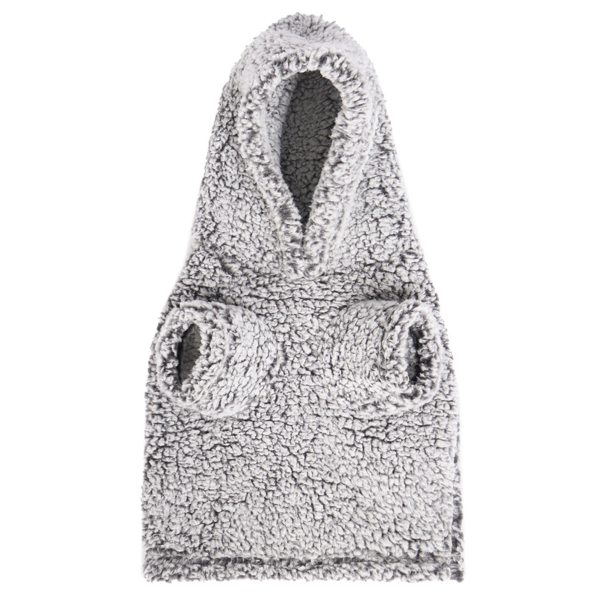 OHS Teddy Marl Textured Dog Hoodie, Grey - Medium >