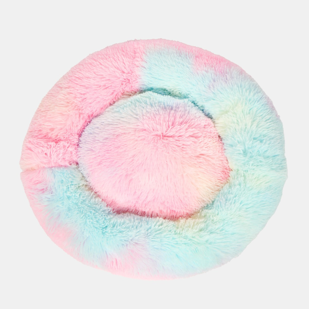 OHS Fluffy Round Calming Pet Bed - Tie Dye>