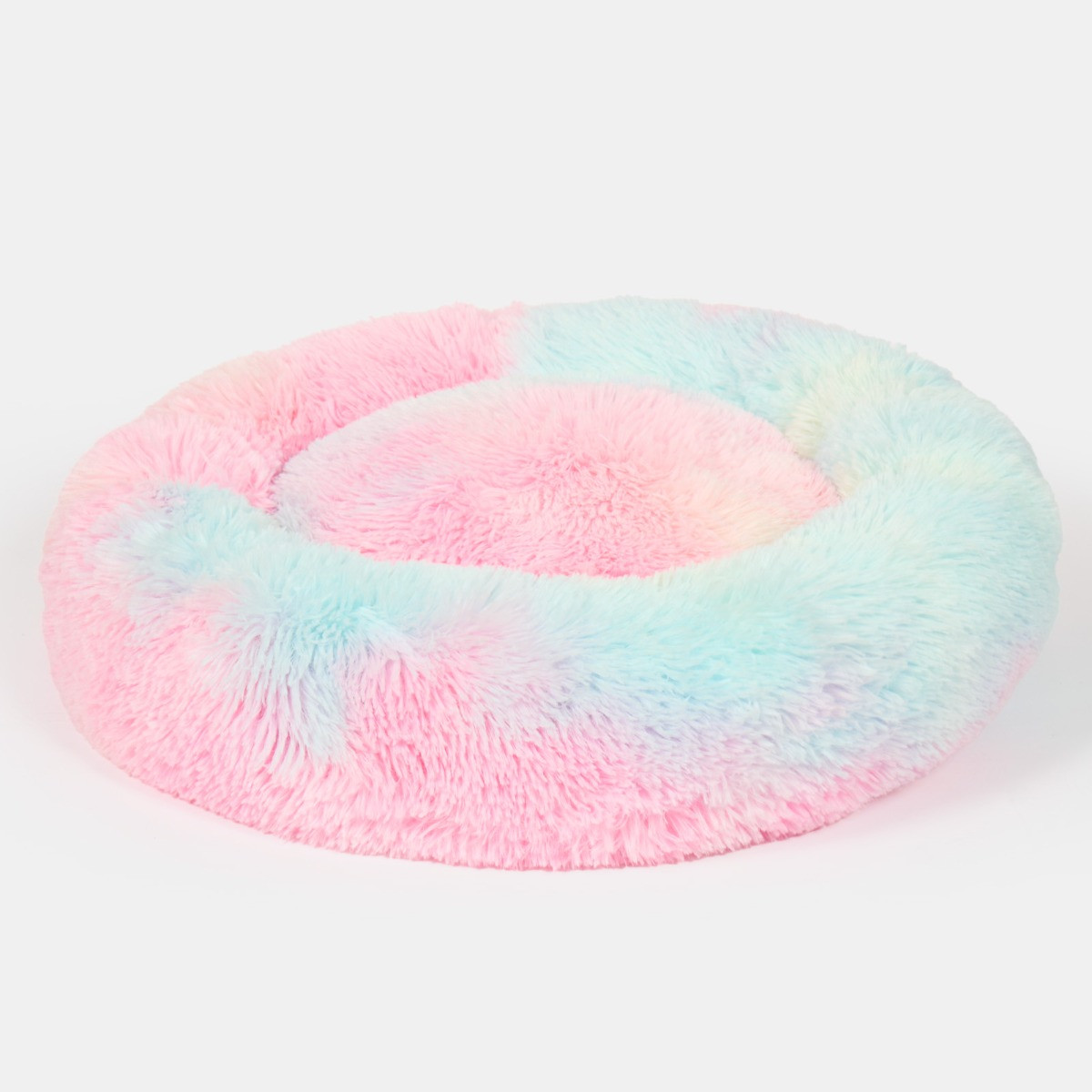 OHS Fluffy Round Calming Pet Bed - Tie Dye>